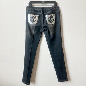 Vintage Y2K Rocawear Classic Tapered Low Rise Sequined back pockets Jeans Sz 9